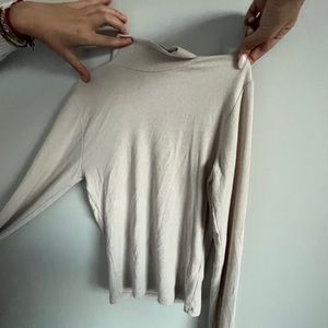 tan garage ribbed longsleeve